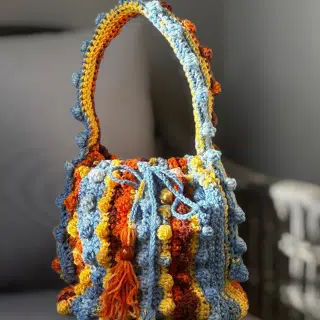 Multicolored popcorn bucket bag(yellow,orange blue)