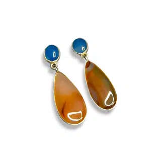 Agate drop earring