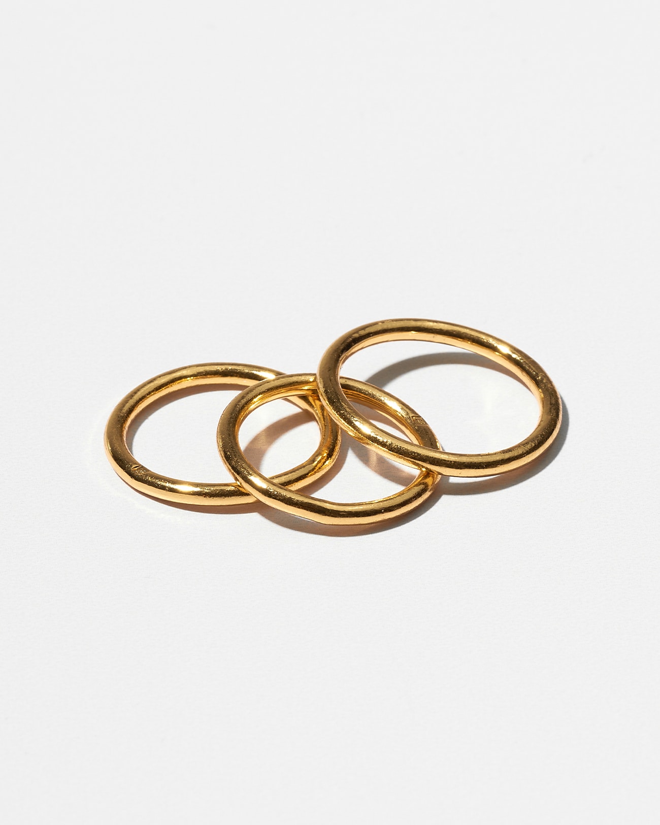 Just Rings Collection, Stacking Plain Ring 3 Plain Gold Stacking Rings SZR254.5