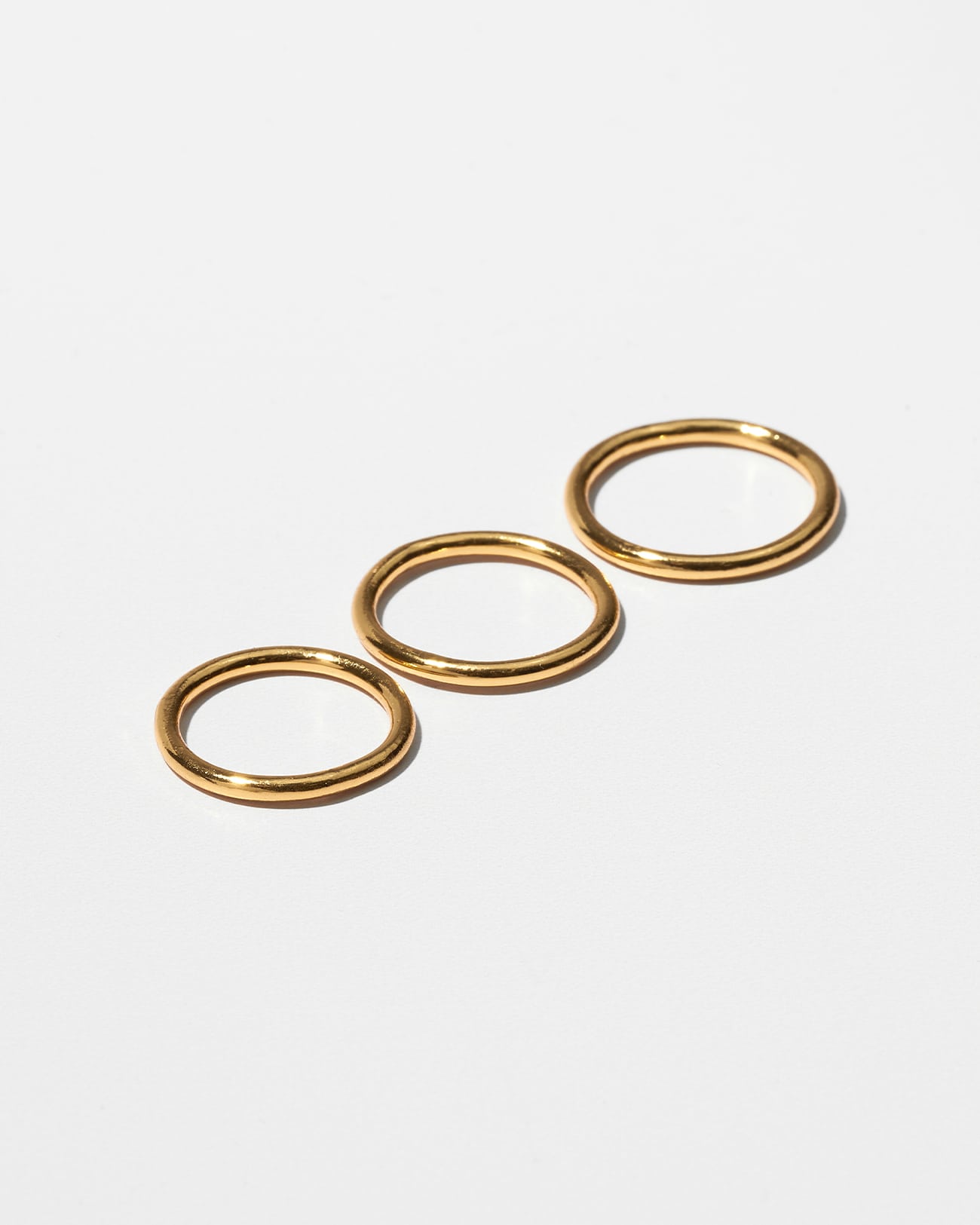 Just Rings Collection, Stacking Plain Ring 4 Plain Gold Stacking Rings SZR254.6