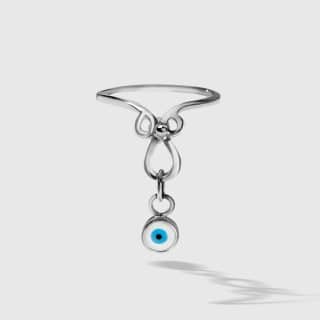 Protection Collection, Round Mother Of Pearls Eye Ring