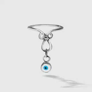 Protection Collection, Round Mother Of Pearls Eye Ring