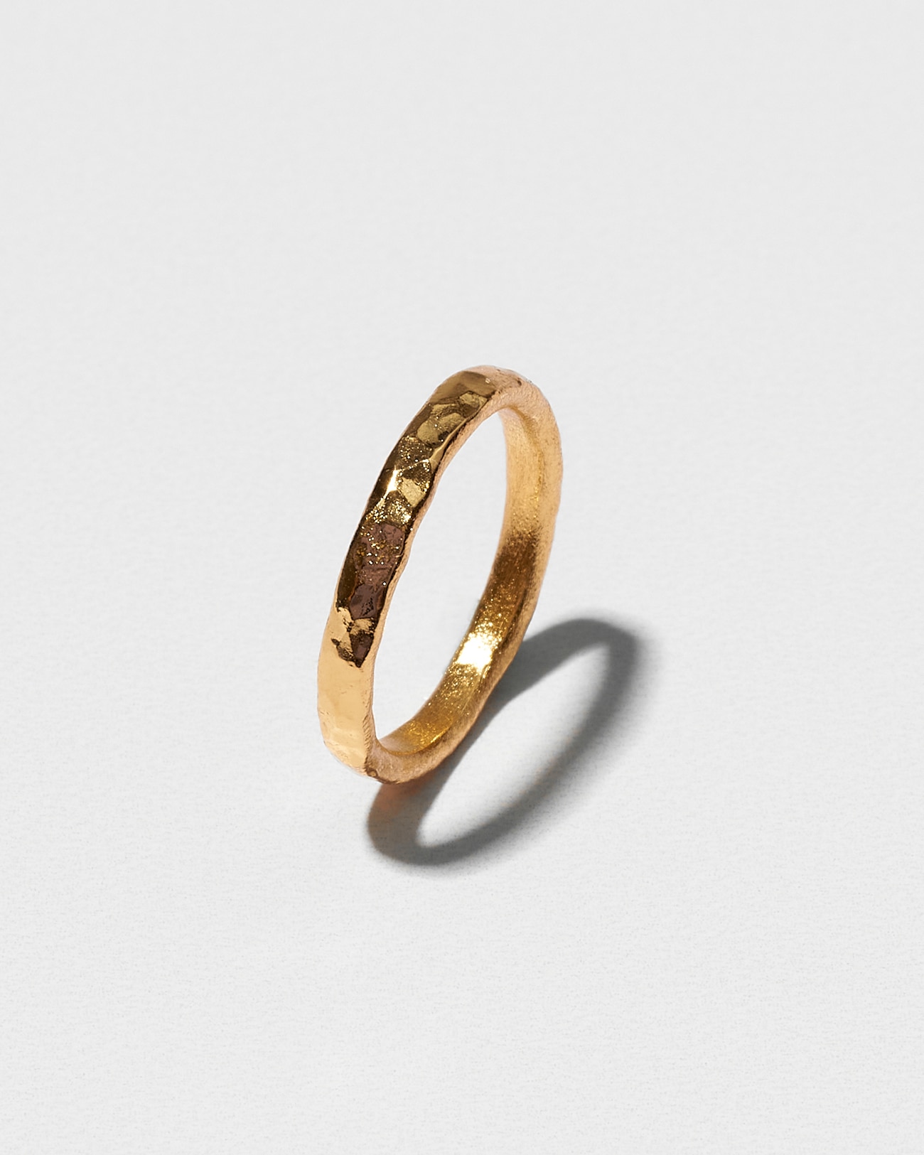 Just Rings Collection, Stacking Round Ring 7 Round Texture Gold Stacking Rings SZR250.6
