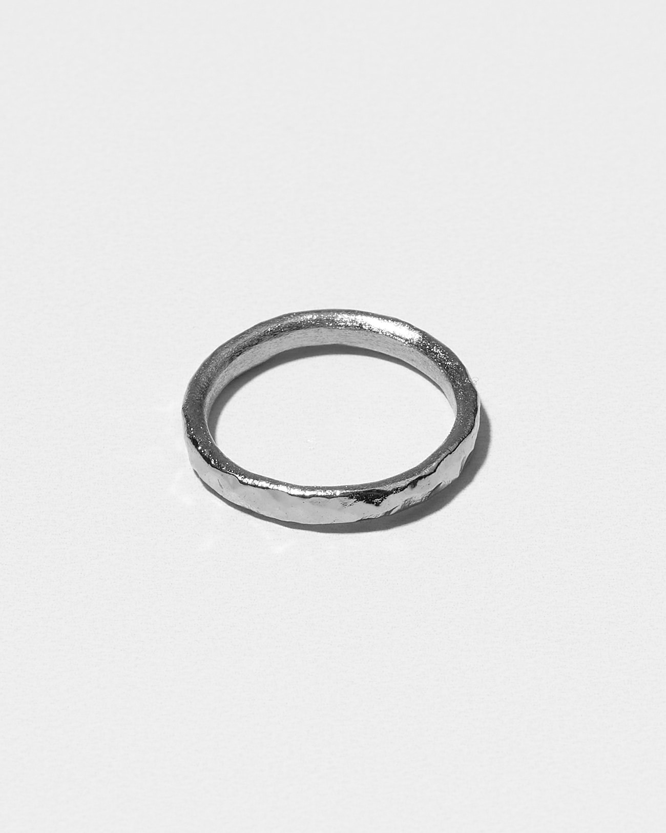 Just Rings Collection, Stacking Round Ring 2 Round Texture Platinum Stacking Rings SZR251.2