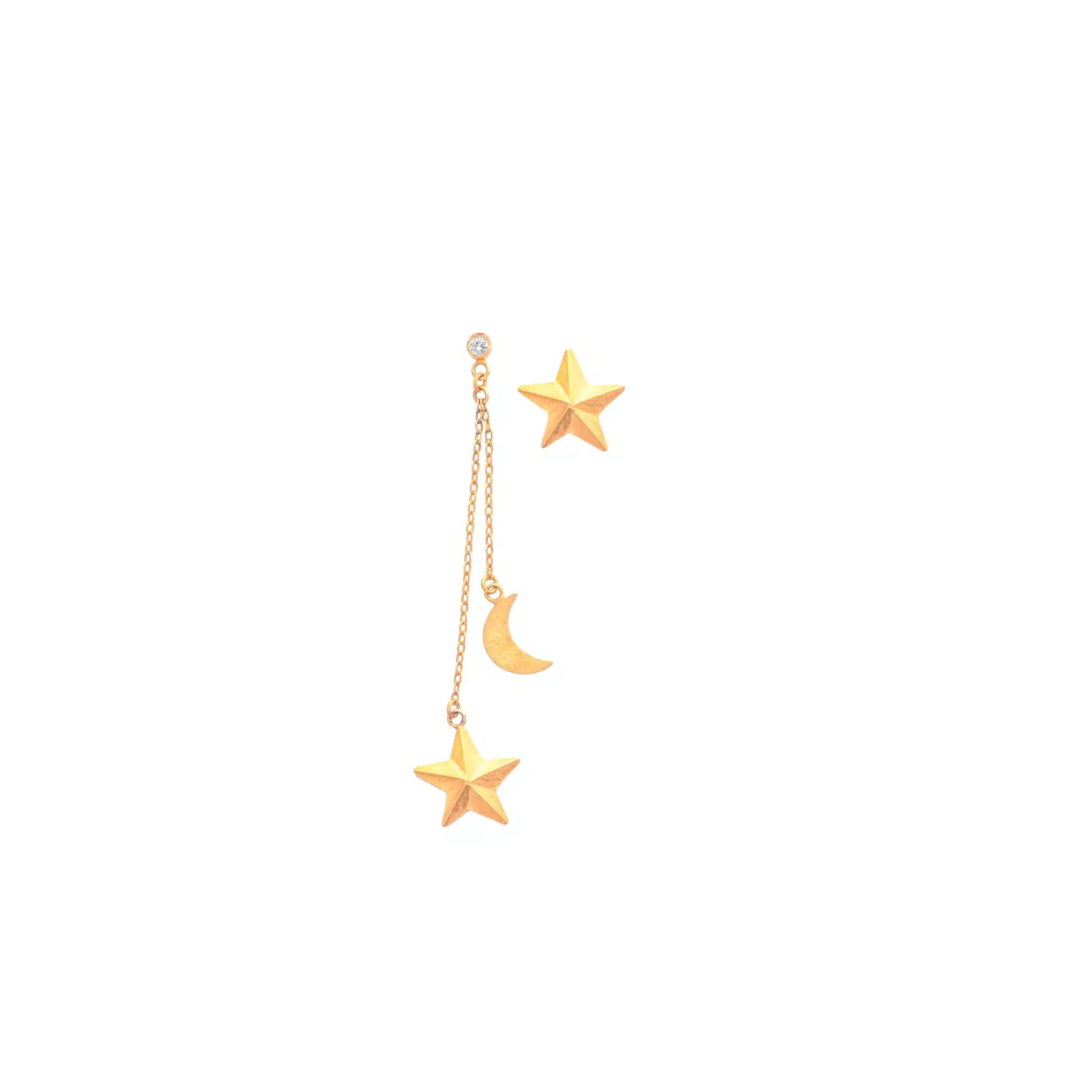 Summer Night Collection, Stars With Half Moon Earring 1 Summer Night Collection, Stars With Half Moon Earring