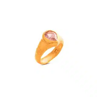Just Ring Collection, Big Zircon Pink drop Ring