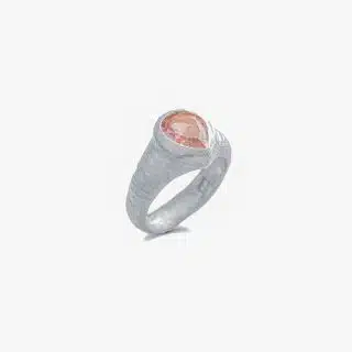 Just Ring Collection , Big Zircon Pink drop Ring