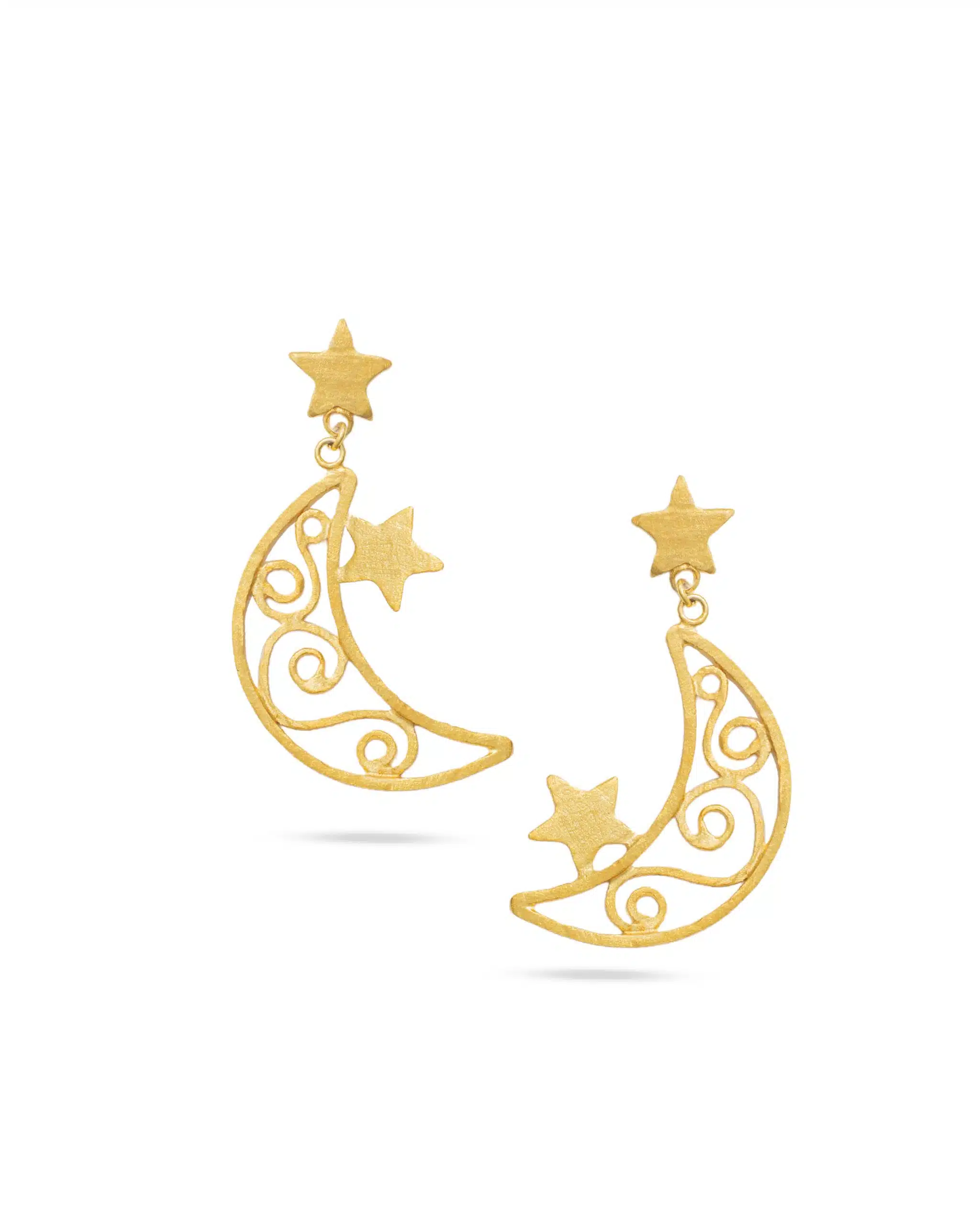 Summer Night Collection, Star & Half Moon Long Earring 1 Summer Night Collection, Star & Half Moon Long Earring