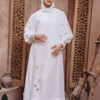 Hand-Embroidered Linen Dress