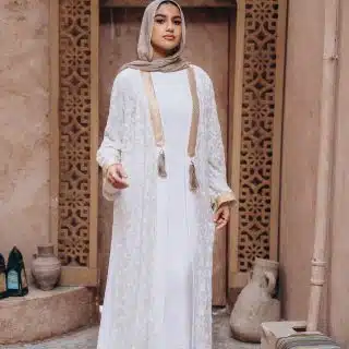 Lace Kaftan with Malaysian Silk