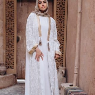 Lace Kaftan with Malaysian Silk