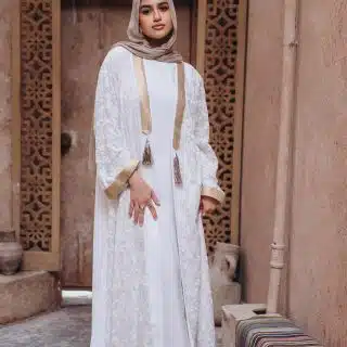 Lace Kaftan with Malaysian Silk