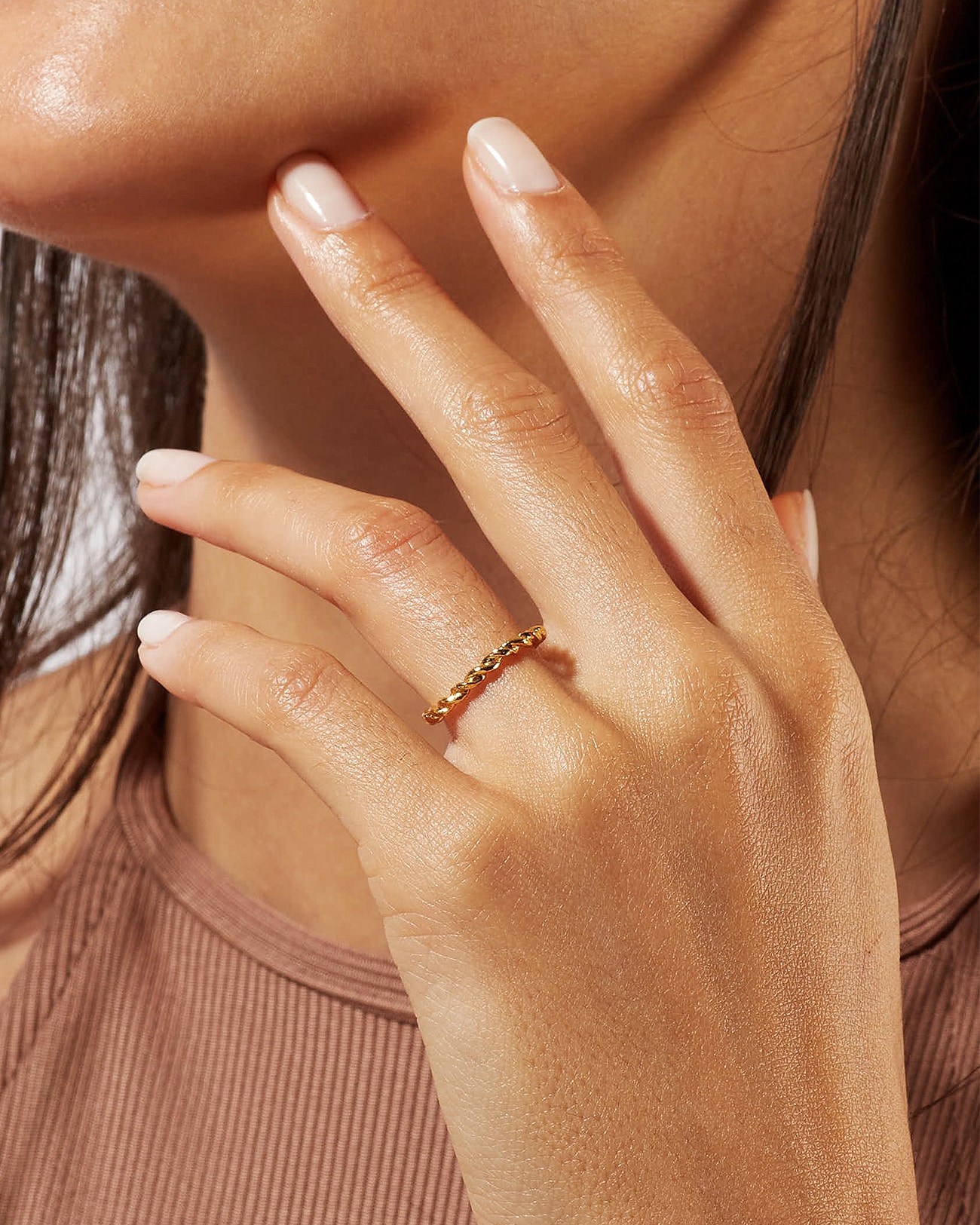 Just Rings Collection, Stacking Twisted Ring 9 Twisted Gold Stacking Rings SZR246.10