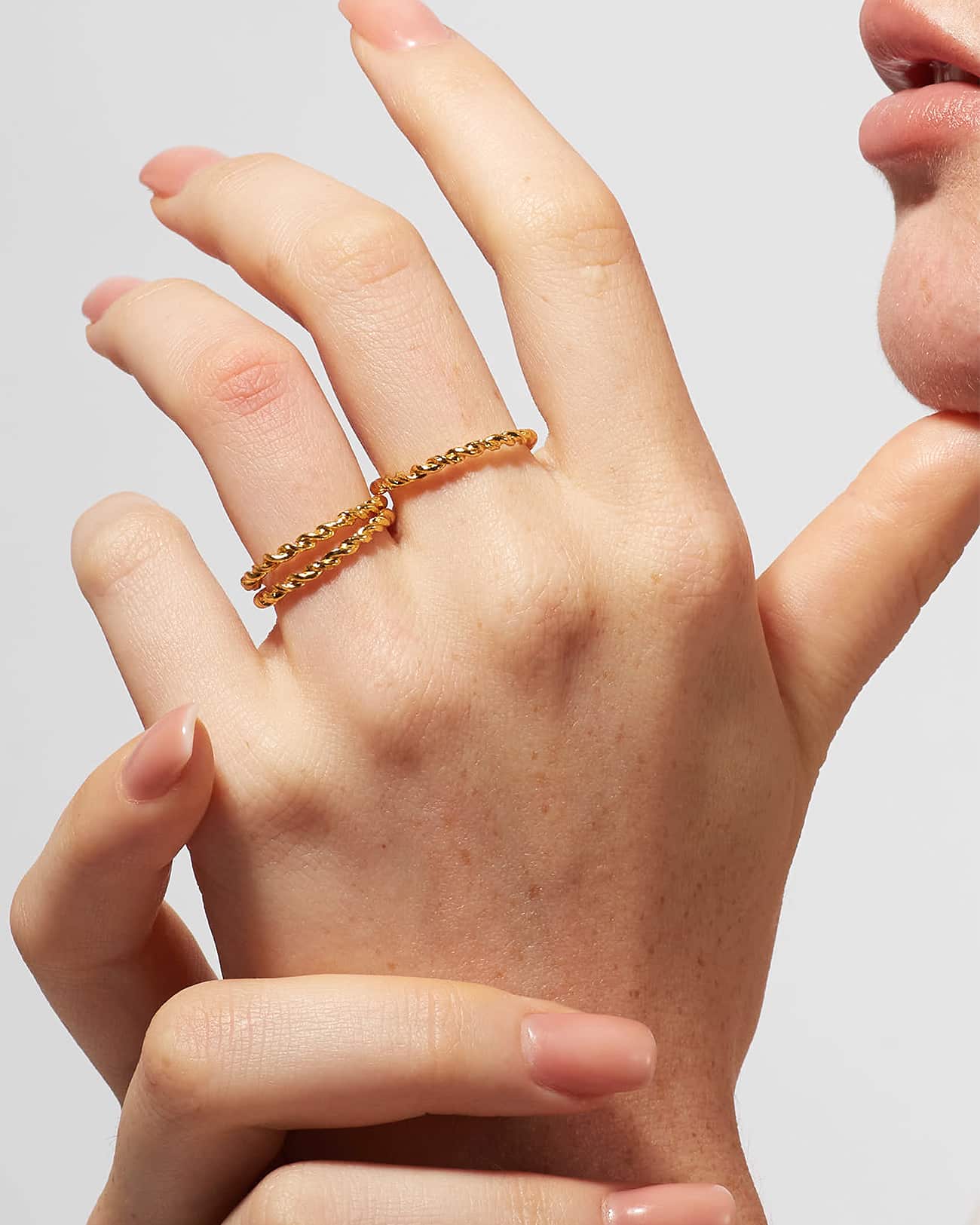 Just Rings Collection, Stacking Twisted Ring 4 Twisted Gold Stacking Rings SZR246.3