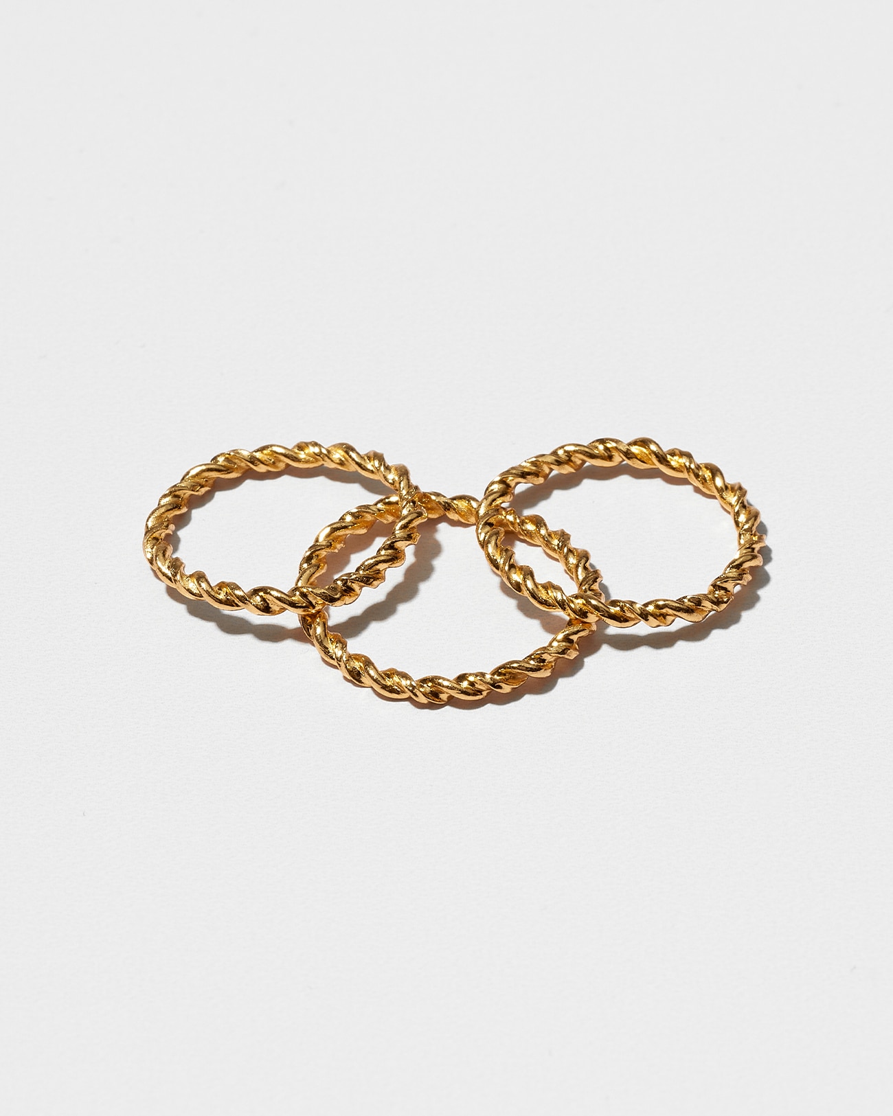 Just Rings Collection, Stacking Twisted Ring 6 Twisted Gold Stacking Rings SZR246.5