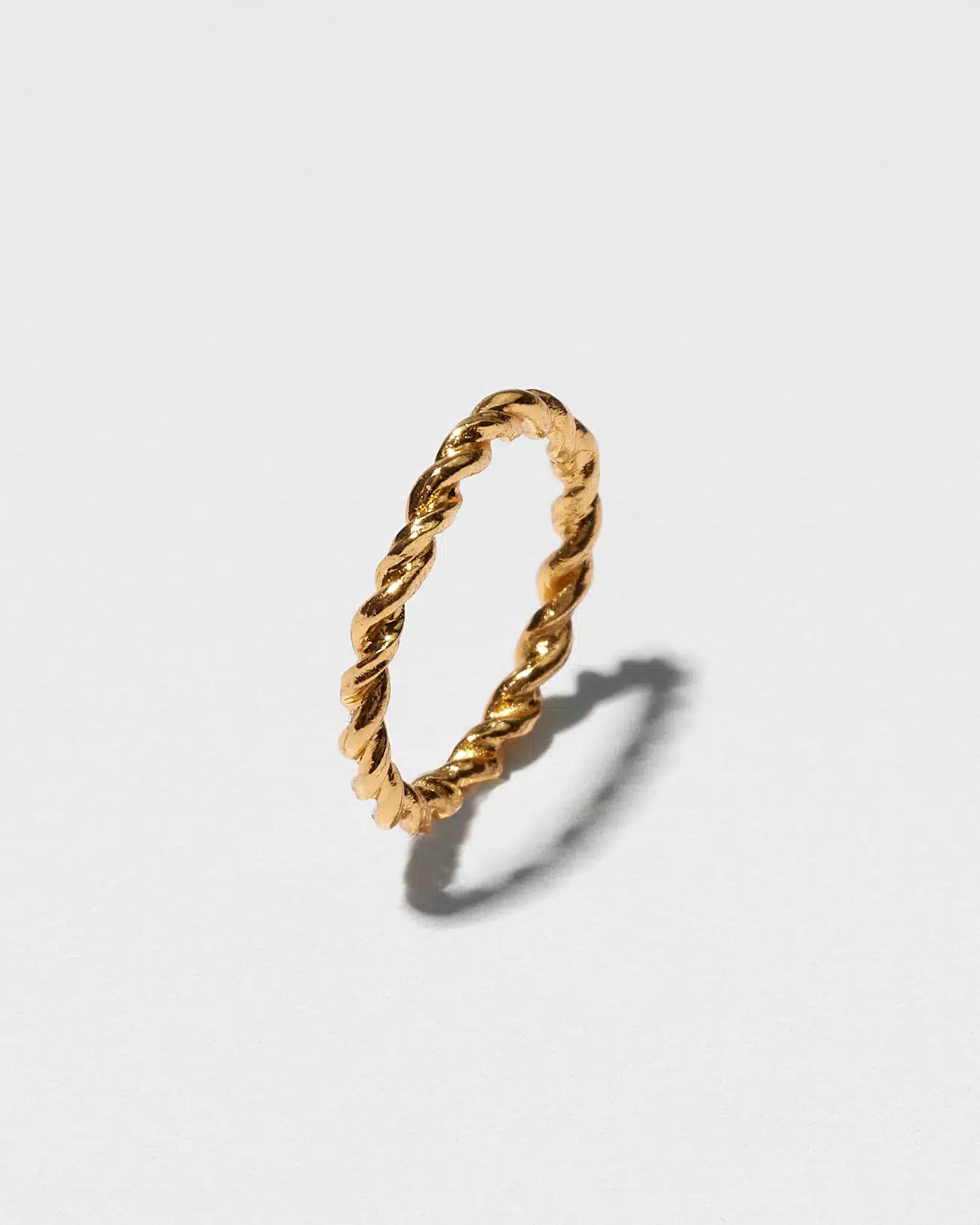 Just Ring Collection , Knuckle Rings, Twisted Gold Plated 3 Twisted Knuckle Rings SZR258.3