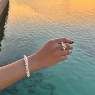 combo nature pearls - white