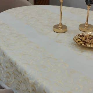Gold Calligraphy Tablecloth
