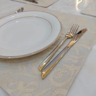 Gold Calligraphy Placemats