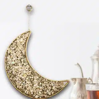Ramadan Crescent Beige Wall Hanging 30x22 cm