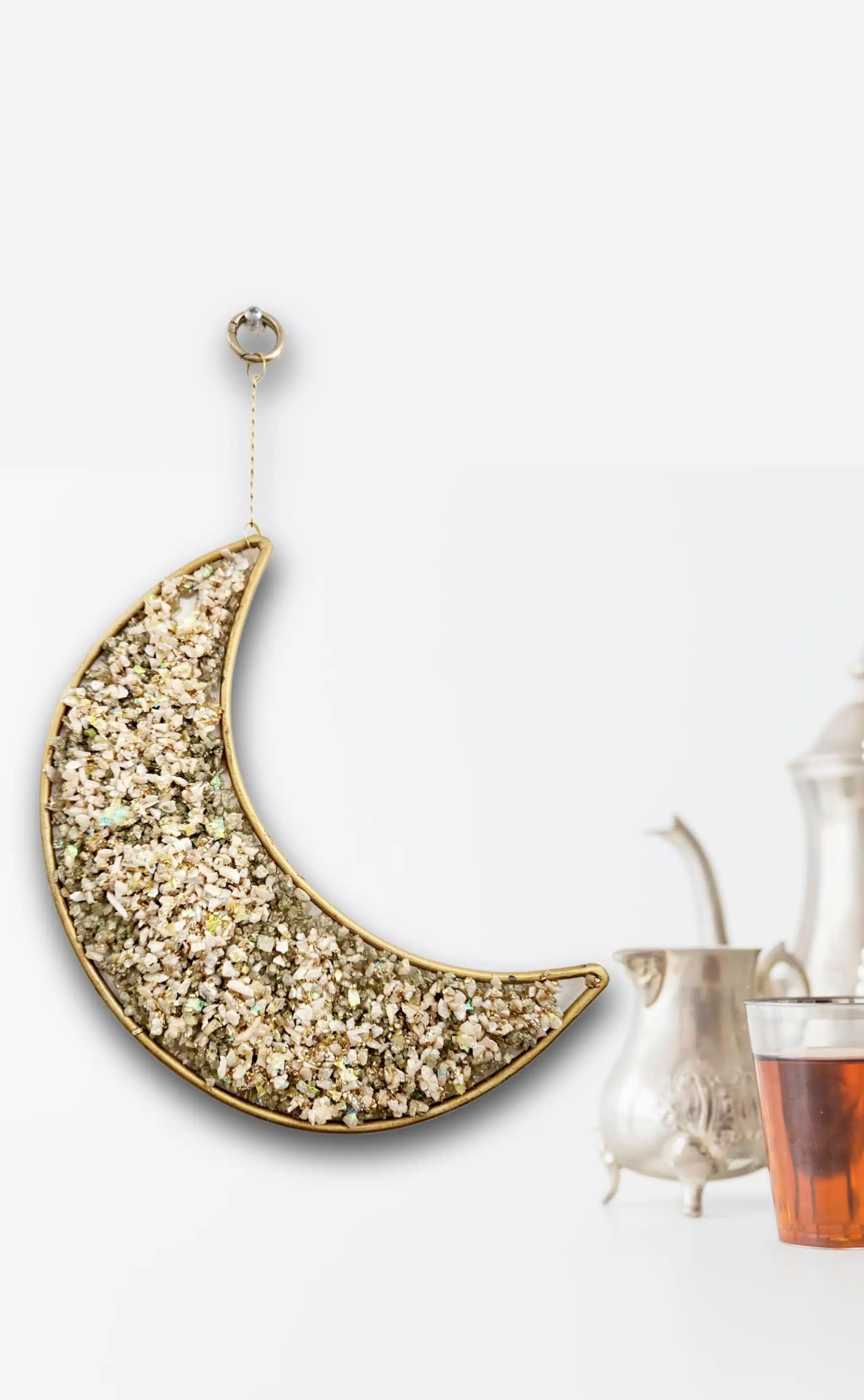 Ramadan Crescent Beige Wall Hanging 30x22 cm 1 Ramadan Crescent Beige Wall Hanging 30x22 cm