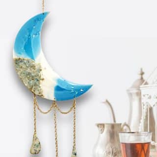 Ramadan Crescent Blue Wall Hanging 45 cm