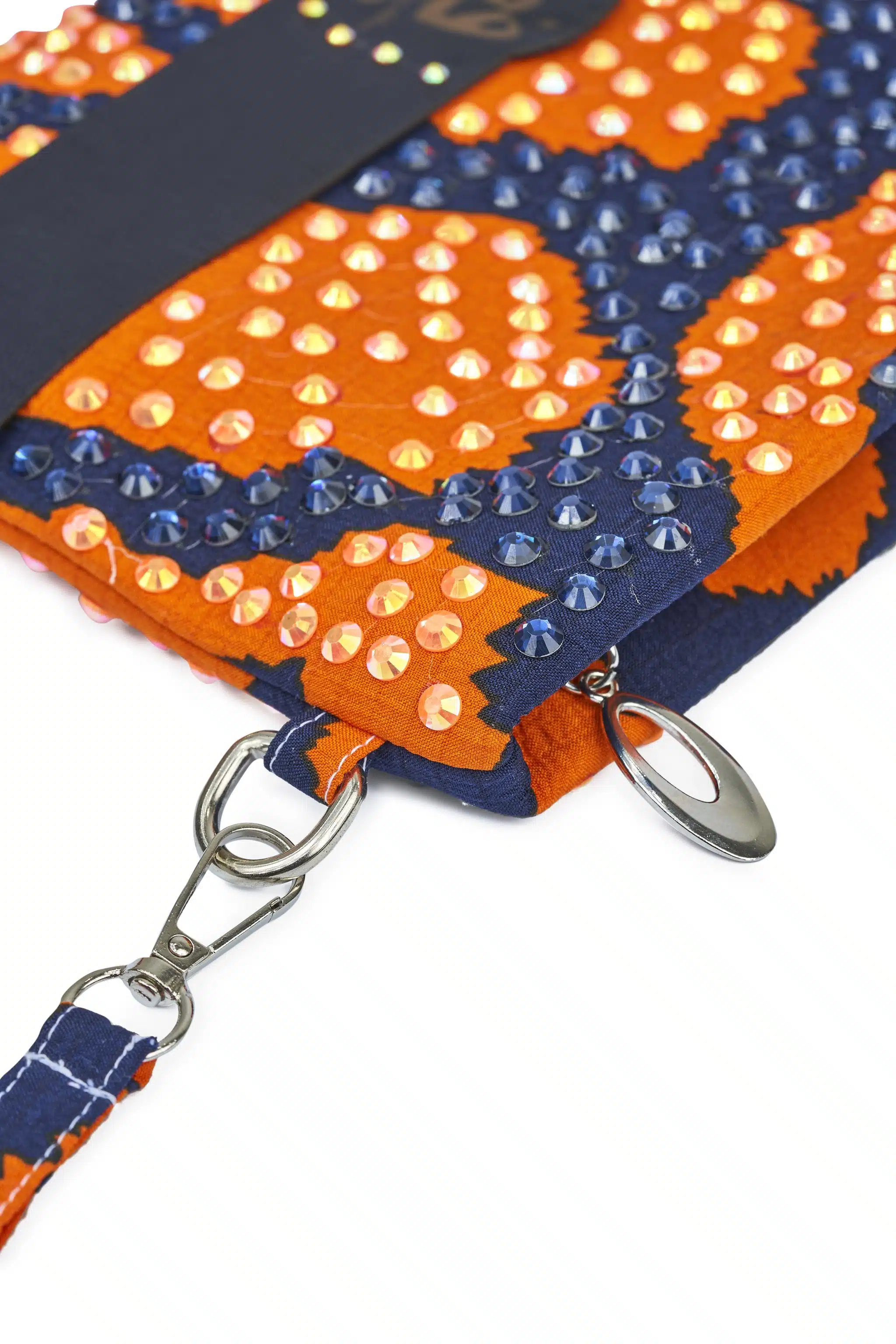 Orange x Black Rhinestones Clutch - Large 3 fsos9777 scaled