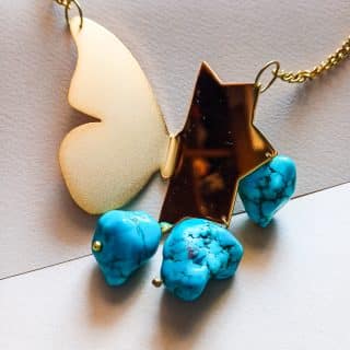 hand made necklace butterfly 🦋 with Islamic art