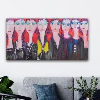 CHESS GIRLS OIL PAINTING