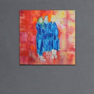 EGYPTIAN OLD WOMEN OIL PAINTING ON CANVAS