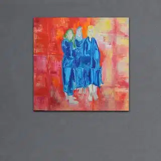 EGYPTIAN OLD WOMEN OIL PAINTING ON CANVAS