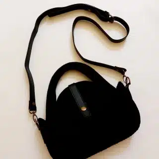 Noir Braided cotton Cord Bag