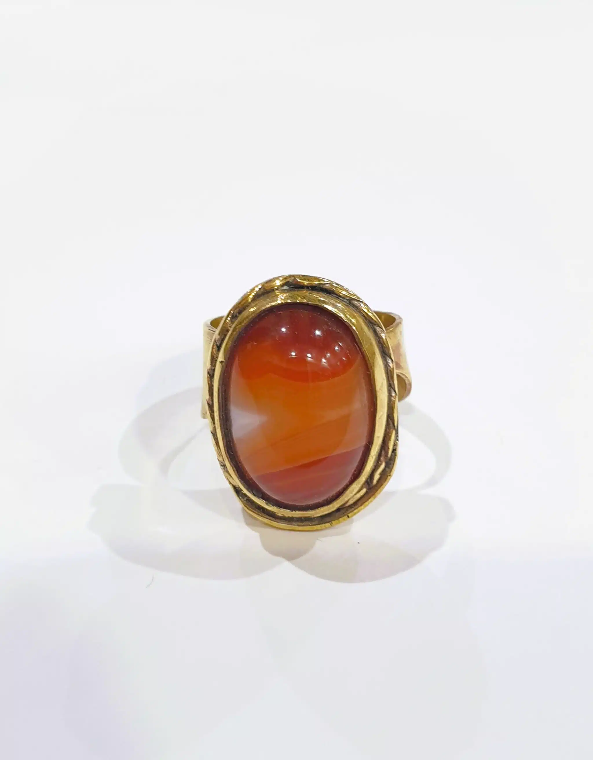 Colored red agate ring 1 Colored red agate ring