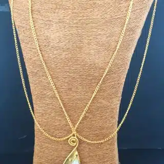 Double chain teardrop mother of pearl