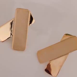 Goldplated 18k X earrings