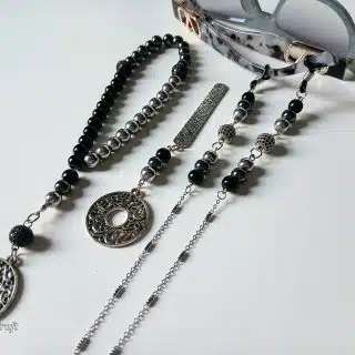 Grey/Black Metallic pearl set of 3