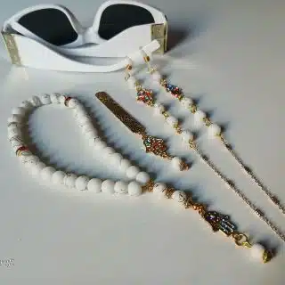 White goldish hamsa set of 3