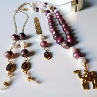 White/Purple pearl mazare3 set of 3