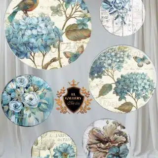 Fleuri set of 6 tablue