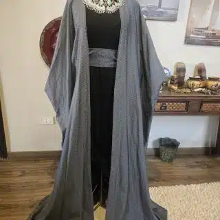 Linen kaftan with a belt