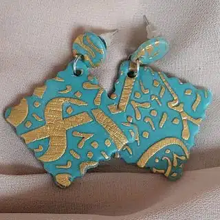 Ceramic earrings handmade