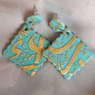Ceramic earrings handmade