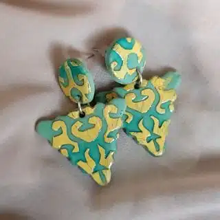 Ceramic earrings handmade