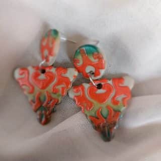 Ceramic earrings handmade