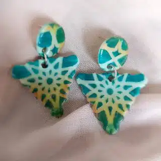 Ceramic earrings handmade