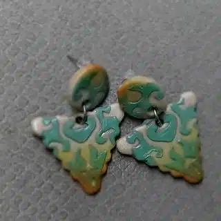 Ceramic earrings handmade