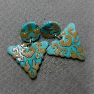 Ceramic earrings handmade