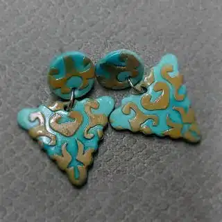 Ceramic earrings handmade