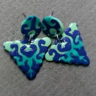 Ceramic earrings handmade