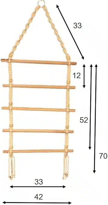 Handmade Cotton and Wood Scarf Holder with Wooden Beads - A Stylish and Functional Accessory 2 41OJJrRlYL. AC SY679